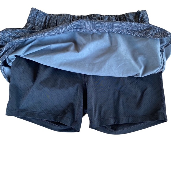 Calia by Carrie Underwood Anywhere Skirt Skort Caviar Crosshatch Gray Medium - Picture 4 of 10